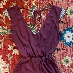 Maroon jumpsuit size small